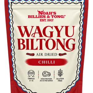 Noah's Billies & Tong Wagyu Biltong Chilli - air dried biltong pack